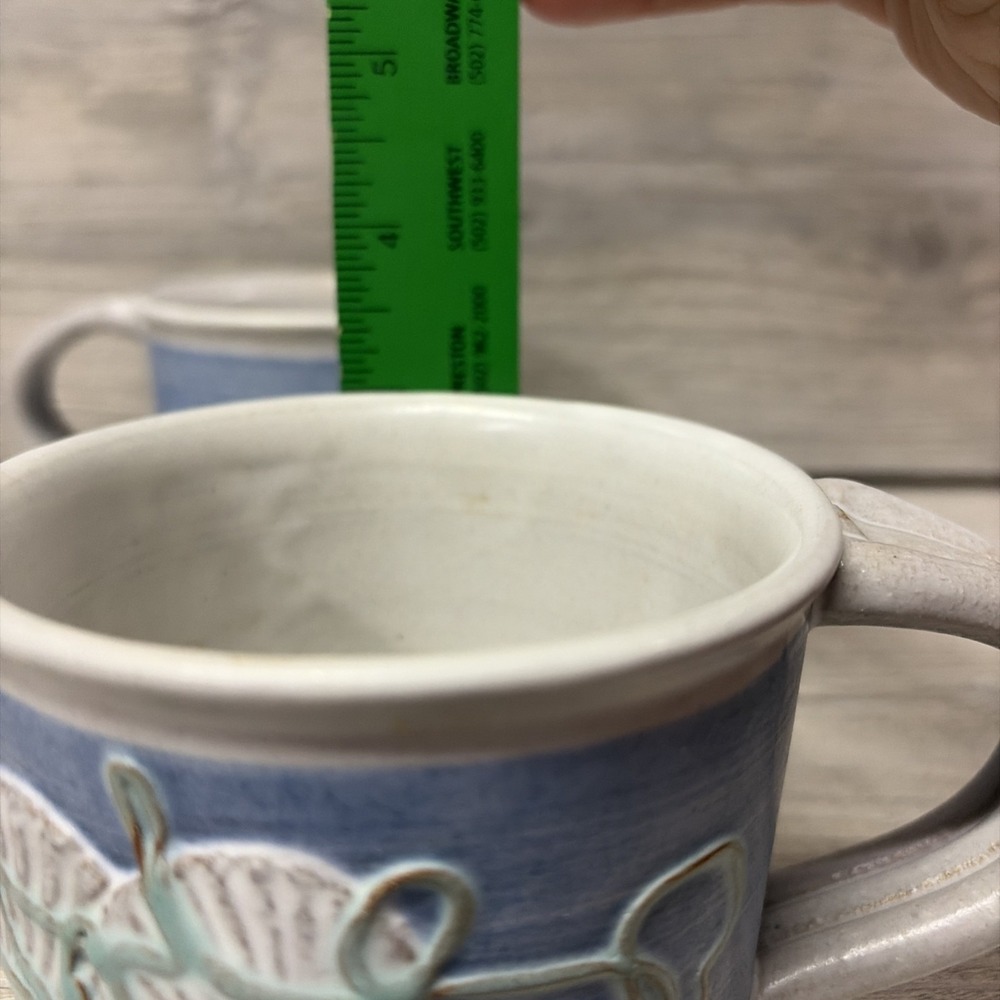Mikael Carstanjen Sea Shell Pottery Mugs, Set Of 2 (E2) - Picture 8 of 9